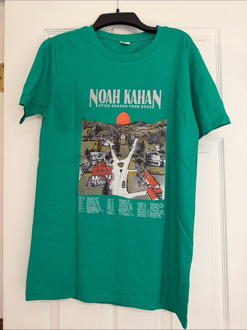 Green 'Stick Season Tour 2023' Kids T-Shirt